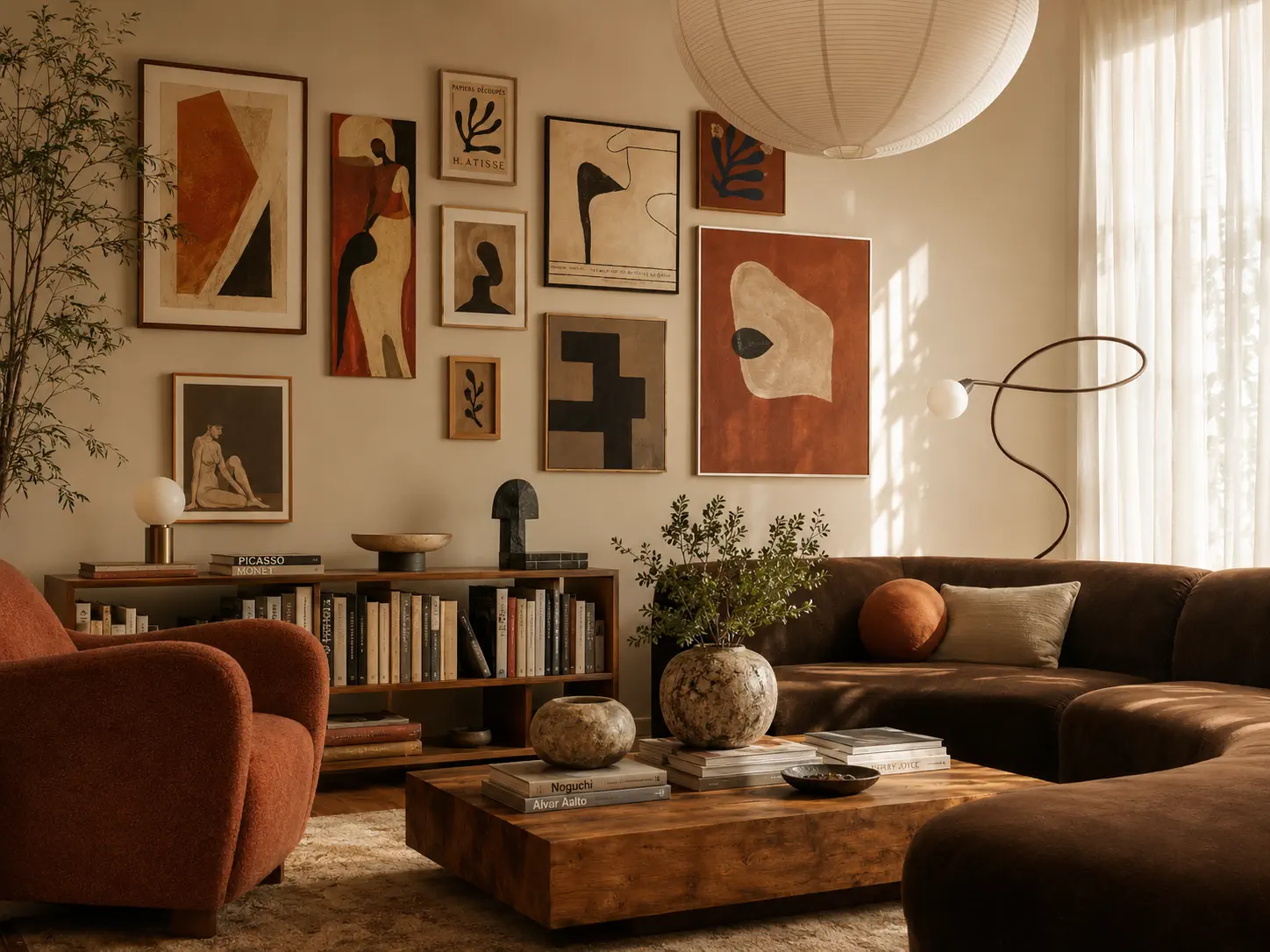Planning a first interior design project with moodboards and samples