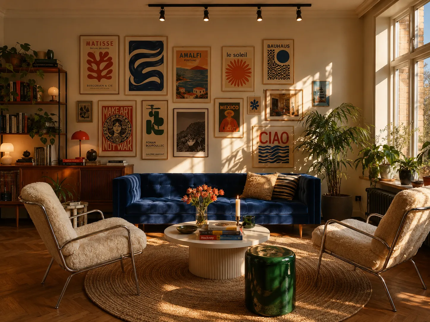 Interior design portfolio examples shown as live gallery layouts