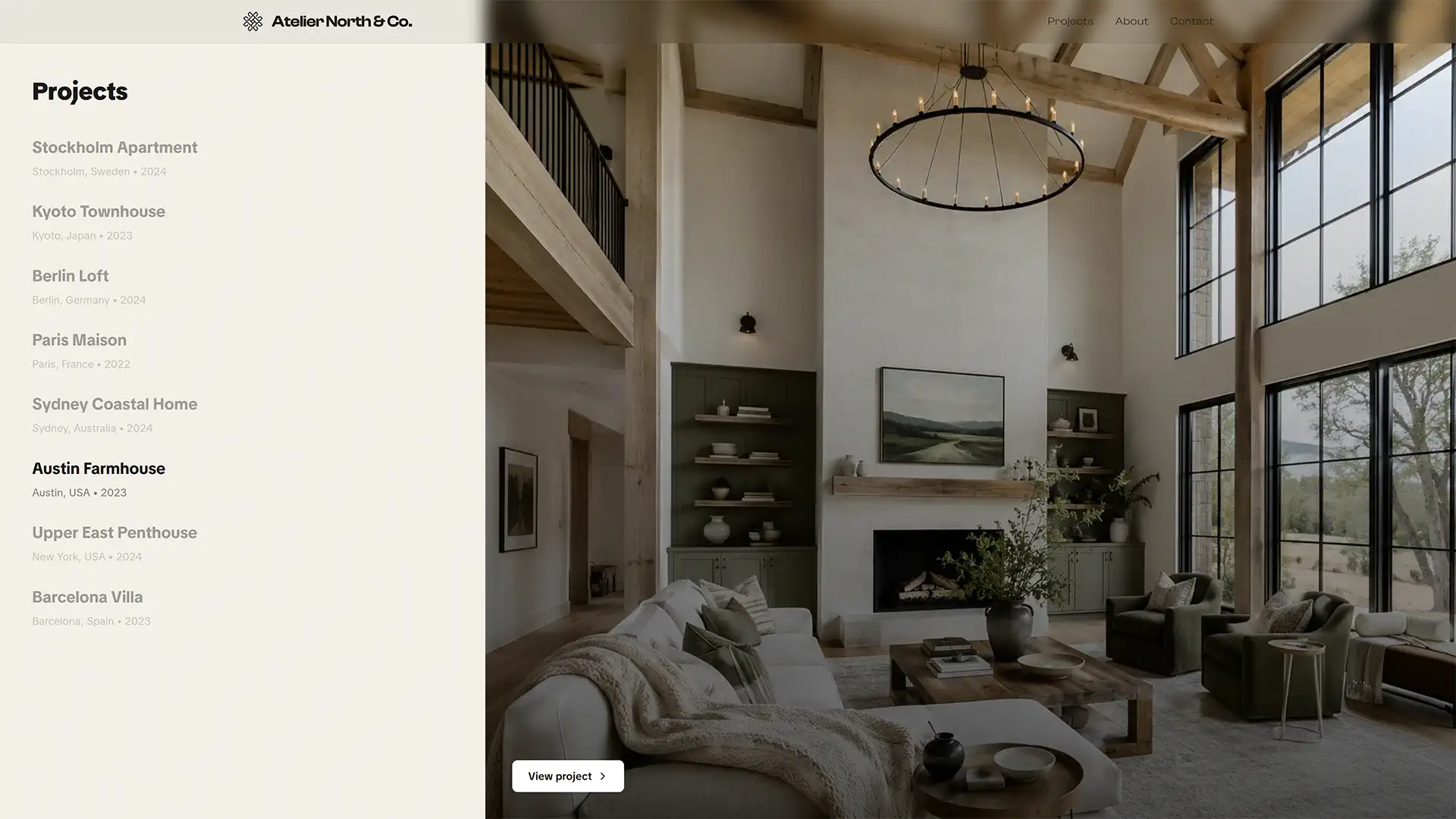 Split Screen gallery layout preview