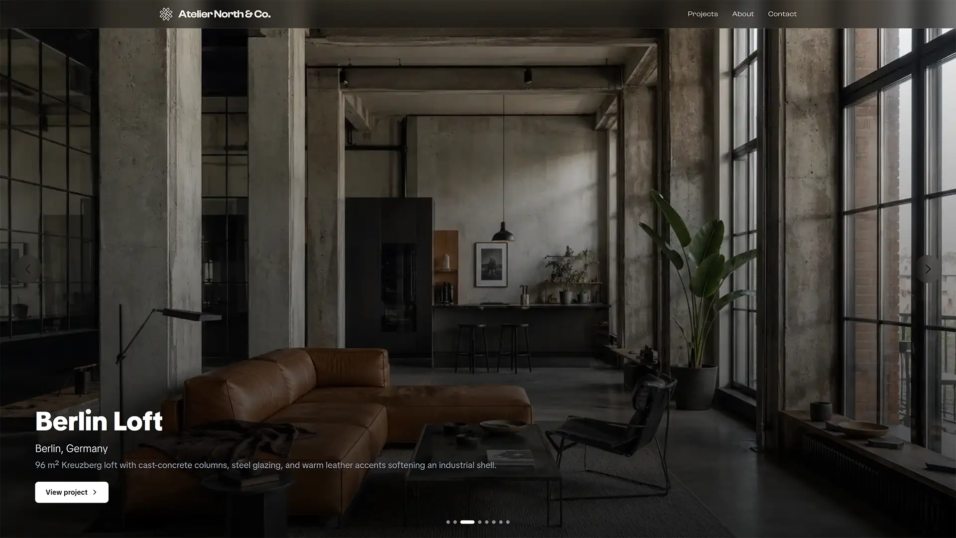 Fullscreen Slider gallery layout preview